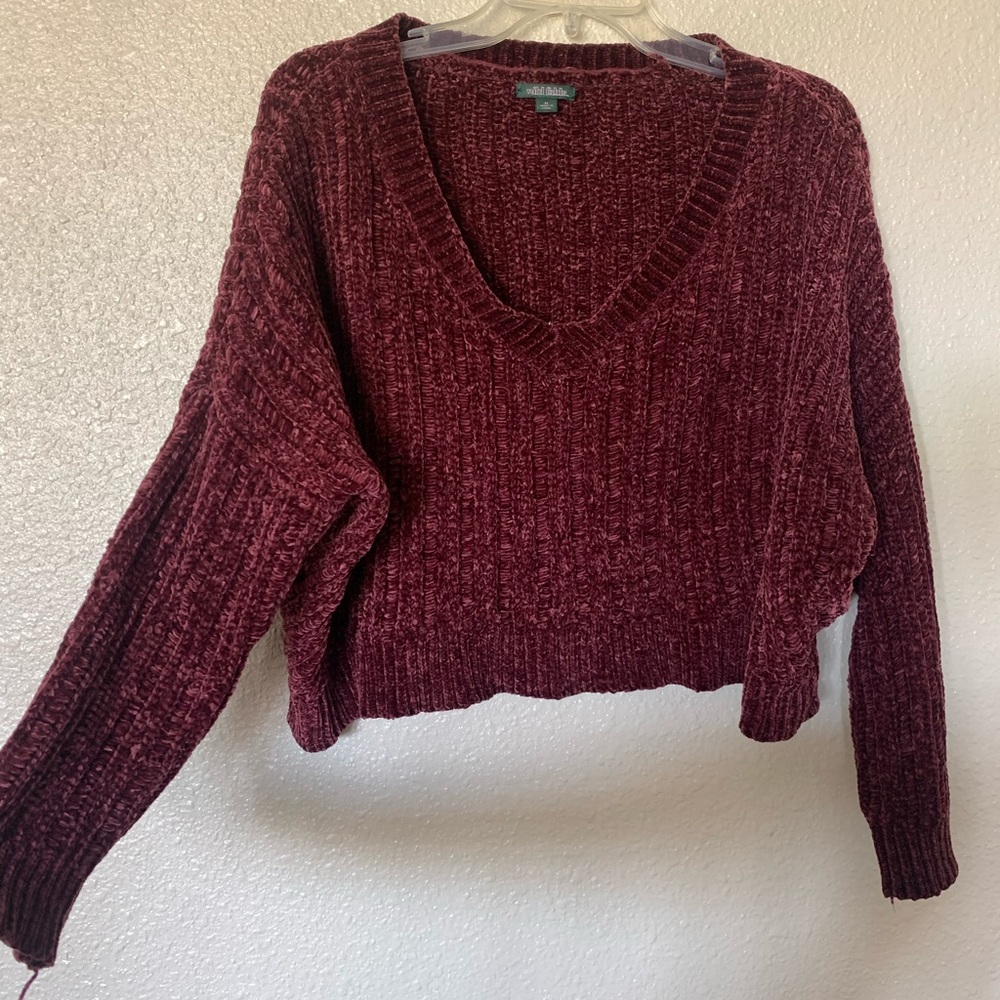 Wild Fable Cropped Sweaters Wild Fable Chenille Sweater